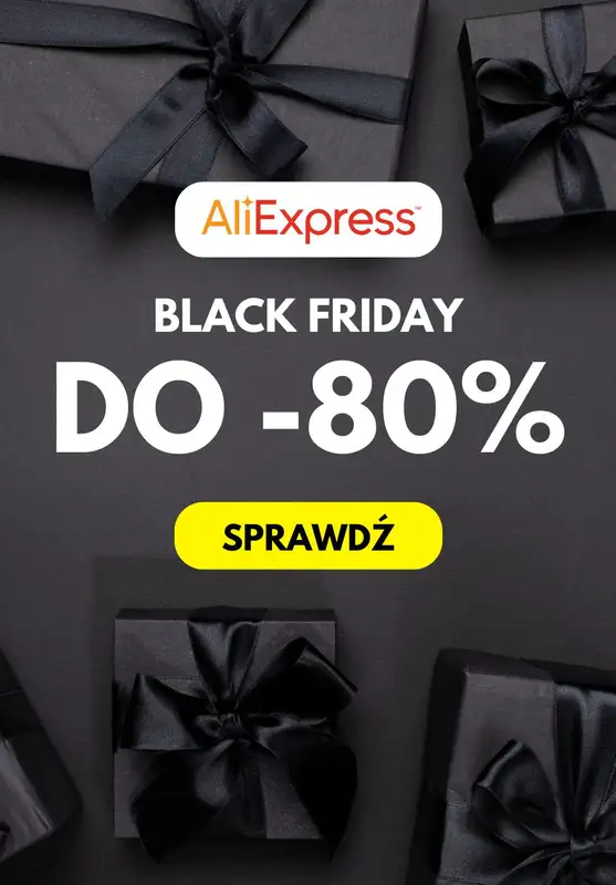 BLACK FRIDAY - gazetka promocyjna Aliexpress | Do -80% na Black Friday od czwartku 20.11 do środy 03.12