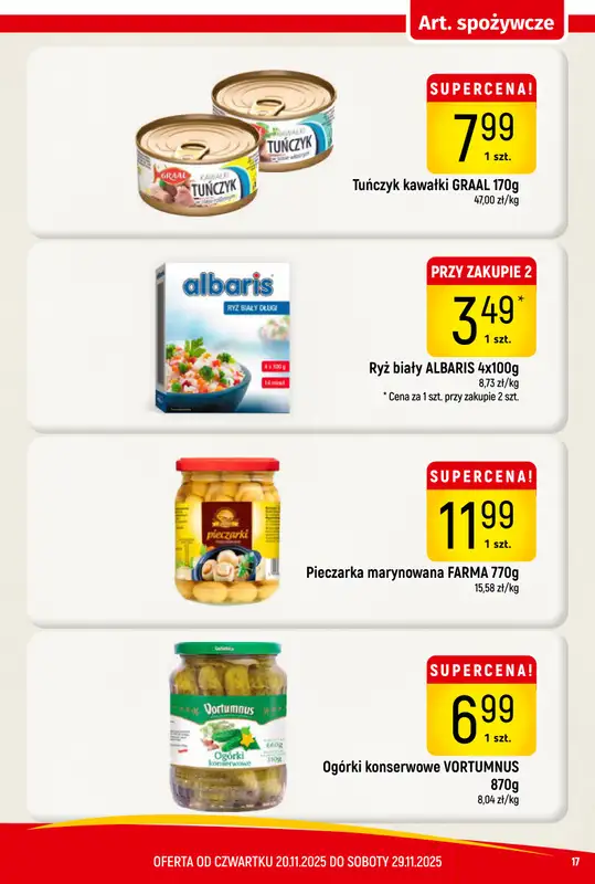 Delikatesy Piotruś Pan - gazetka promocyjna Gazetka od czwartku 20.11 do soboty 29.11 - strona 17