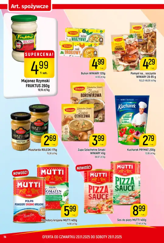 Delikatesy Piotruś Pan - gazetka promocyjna Gazetka od czwartku 20.11 do soboty 29.11 - strona 14