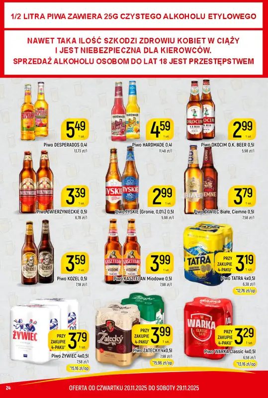 Delikatesy Piotruś Pan - gazetka promocyjna Gazetka od czwartku 20.11 do soboty 29.11 - strona 24