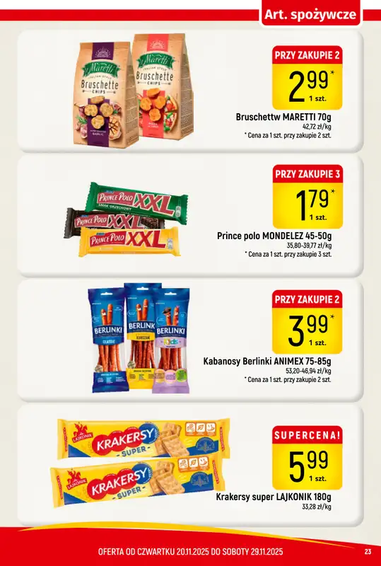 Delikatesy Piotruś Pan - gazetka promocyjna Gazetka od czwartku 20.11 do soboty 29.11 - strona 23