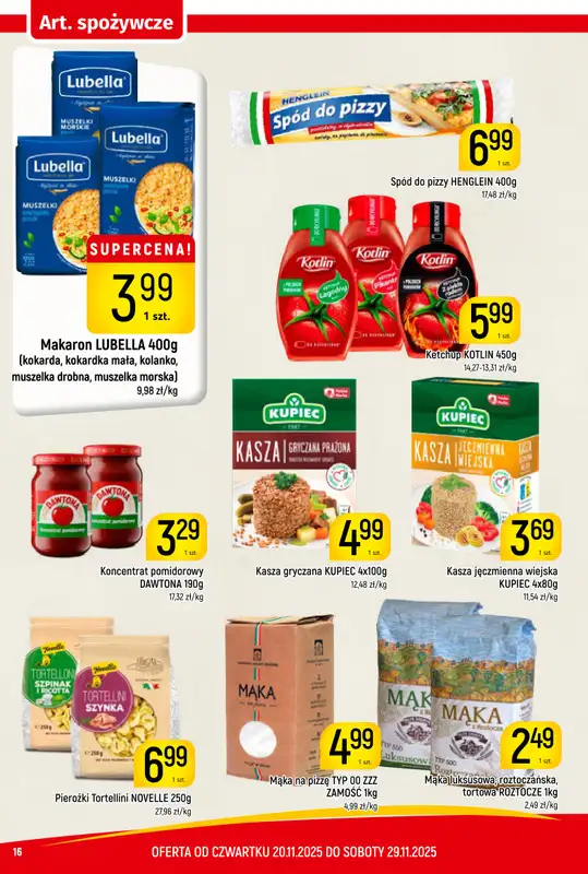 Delikatesy Piotruś Pan - gazetka promocyjna Gazetka od czwartku 20.11 do soboty 29.11 - strona 16