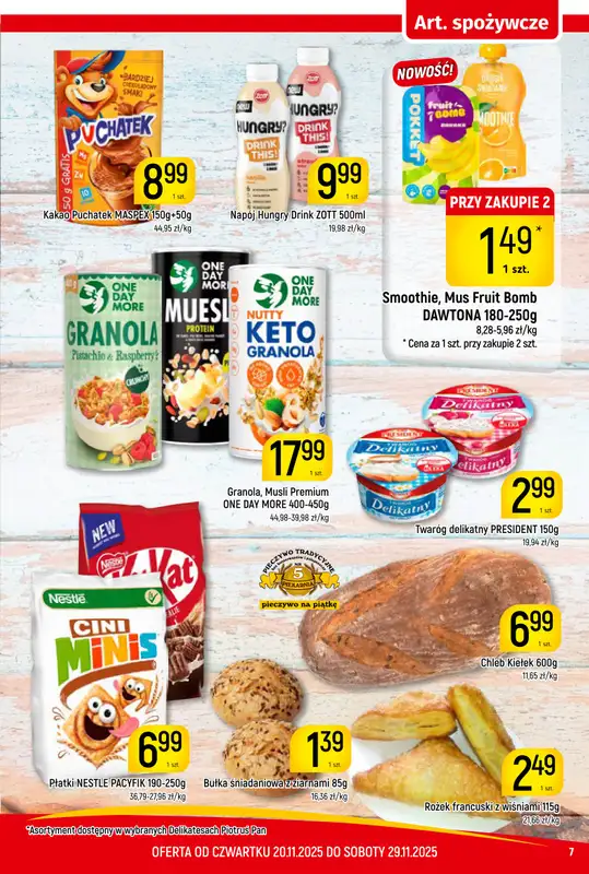 Delikatesy Piotruś Pan - gazetka promocyjna Gazetka od czwartku 20.11 do soboty 29.11 - strona 7
