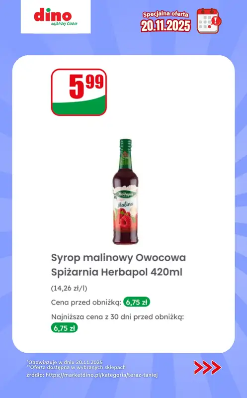 Dino - gazetka promocyjna Specjalna oferta na 20.11.2025 - promocje spoza gazetki od czwartku 20.11 do czwartku 20.11 - strona 9