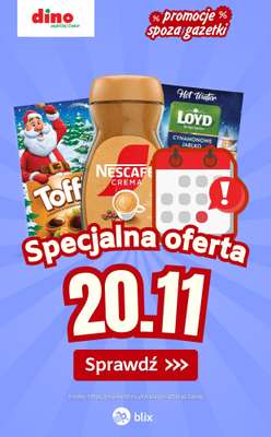Dino - gazetka promocyjna Specjalna oferta na 20.11.2025 - promocje spoza gazetki od czwartku 20.11 do czwartku 20.11