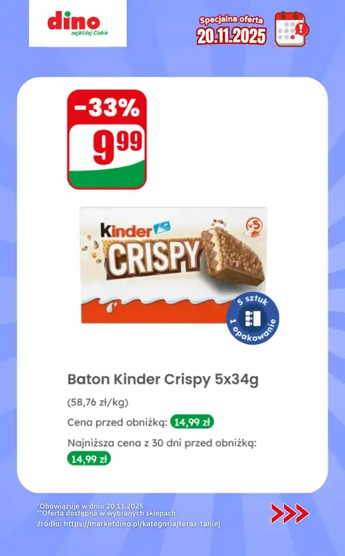 Dino - gazetka promocyjna Specjalna oferta na 20.11.2025 - promocje spoza gazetki od czwartku 20.11 do czwartku 20.11 - strona 11