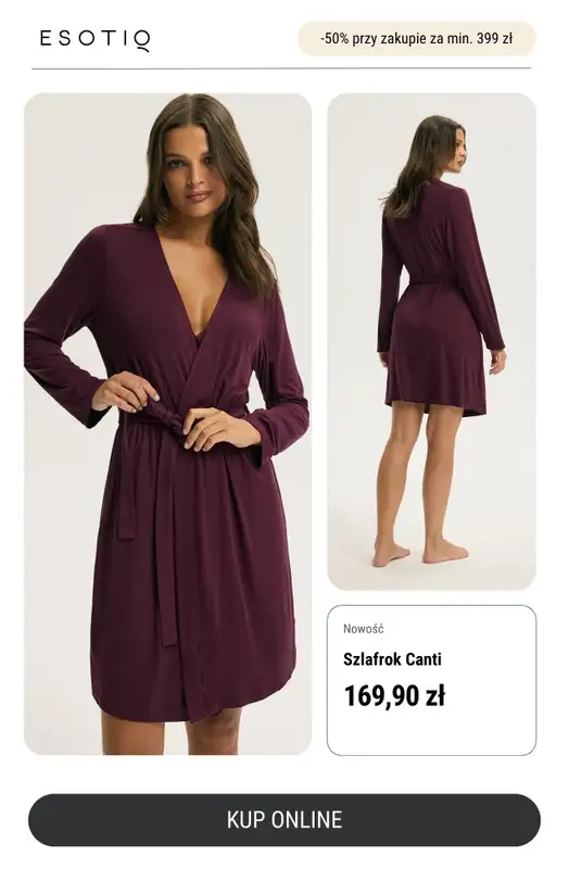 Esotiq - gazetka promocyjna -50% przy zakupach za min. 399 zł od czwartku 20.11 do niedzieli 30.11 - strona 7