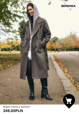 Bershka - gazetka promocyjna Płaszcze damskie od czwartku 20.11  - strona 2