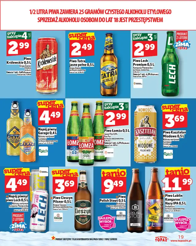 TOPAZ - gazetka promocyjna Gazetka od czwartku 27.11 do środy 03.12 - strona 19