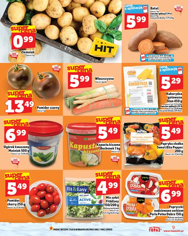 TOPAZ - gazetka promocyjna Gazetka od czwartku 27.11 do środy 03.12 - strona 9