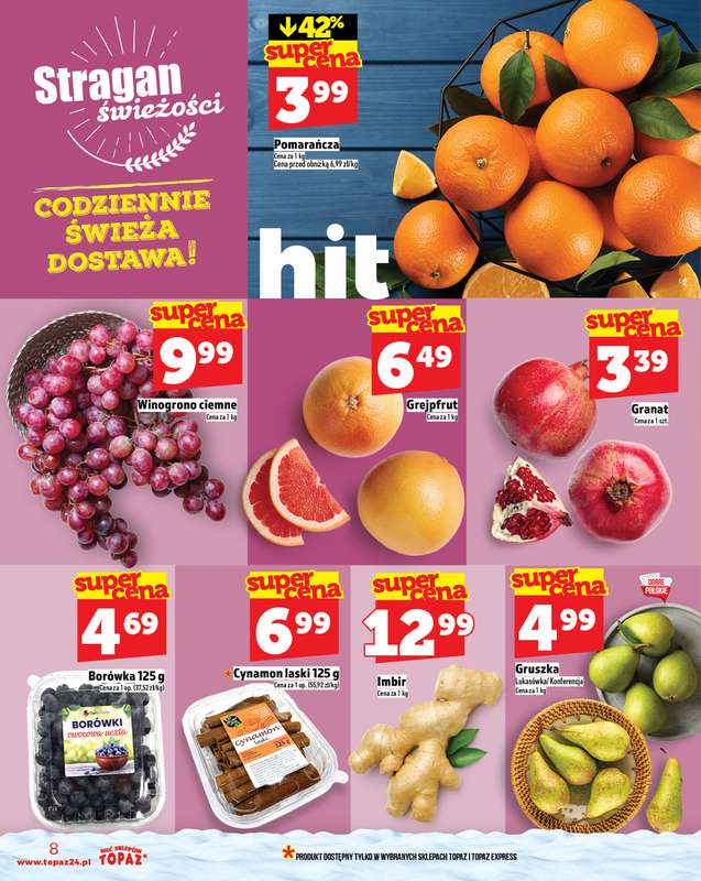 TOPAZ - gazetka promocyjna Gazetka od czwartku 27.11 do środy 03.12 - strona 8