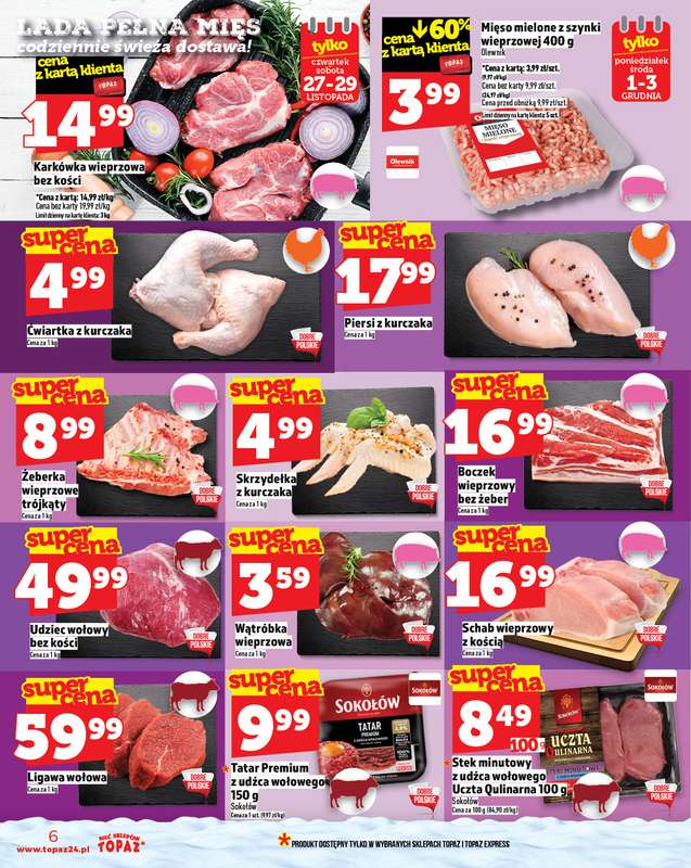 TOPAZ - gazetka promocyjna Gazetka od czwartku 27.11 do środy 03.12 - strona 6
