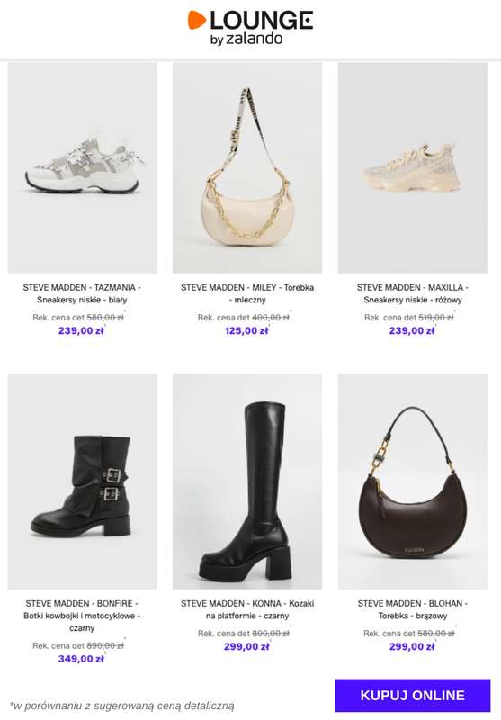 Lounge by Zalando - gazetka promocyjna Do -73%  Steve Madden od czwartku 20.11 do niedzieli 23.11 - strona 9