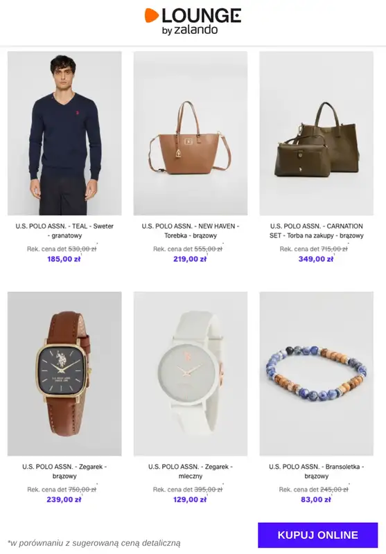 Lounge by Zalando - gazetka promocyjna Do -77% U.S. Polo Assn. od czwartku 20.11 do niedzieli 23.11 - strona 8