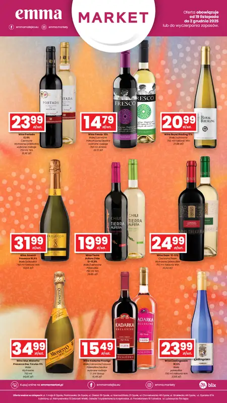 emma MARKET - gazetka promocyjna Ulotka alkoholowa od czwartku 20.11 do wtorku 02.12 - strona 4