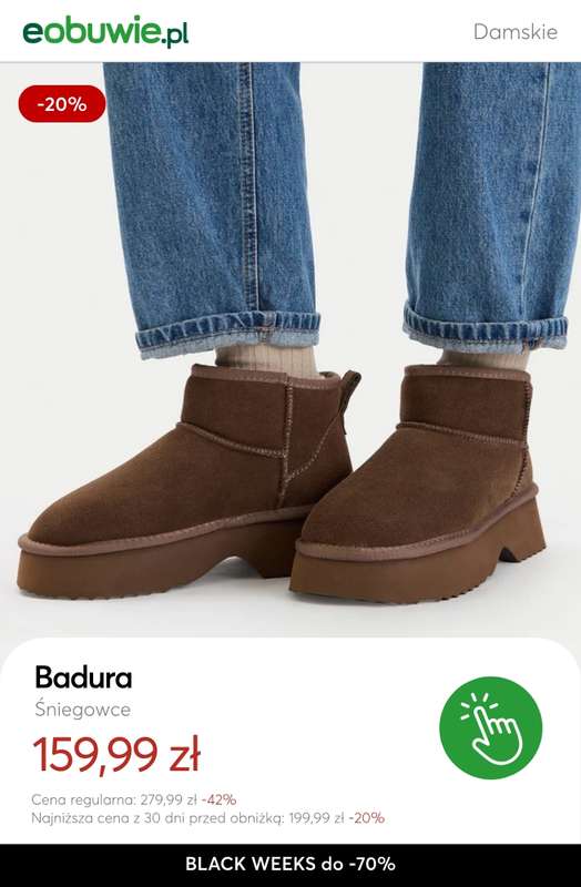 BLACK FRIDAY - gazetka promocyjna eobuwie | BLACK WEEKS do -70%: Więcej modeli, więcej rabatów! od czwartku 20.11 do czwartku 27.11 - strona 2