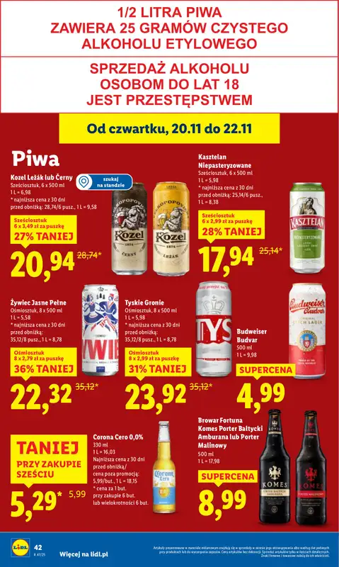 Lidl - gazetka promocyjna Oferta od czwartku od czwartku 20.11 do soboty 22.11 - strona 46