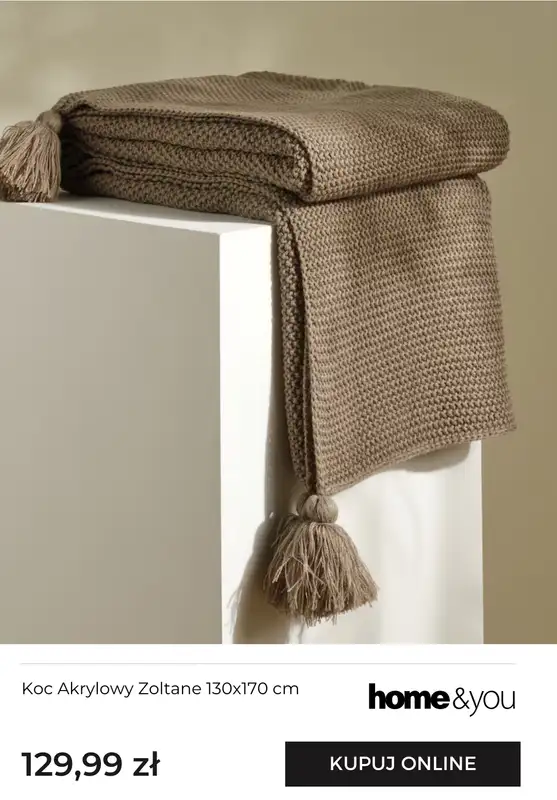 home&you - gazetka promocyjna Miękkie i ciepłe koce od czwartku 20.11 do niedzieli 30.11 - strona 12
