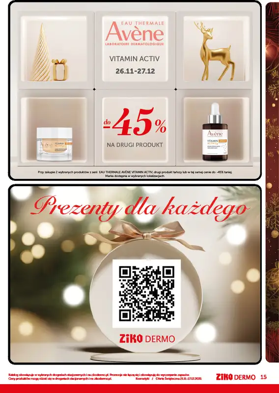 Ziko Dermo - gazetka promocyjna Gazetka od piątku 21.11 do soboty 27.12 - strona 15