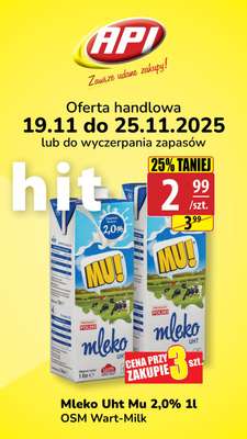 Mleko Uht Mu 2,0% 1l