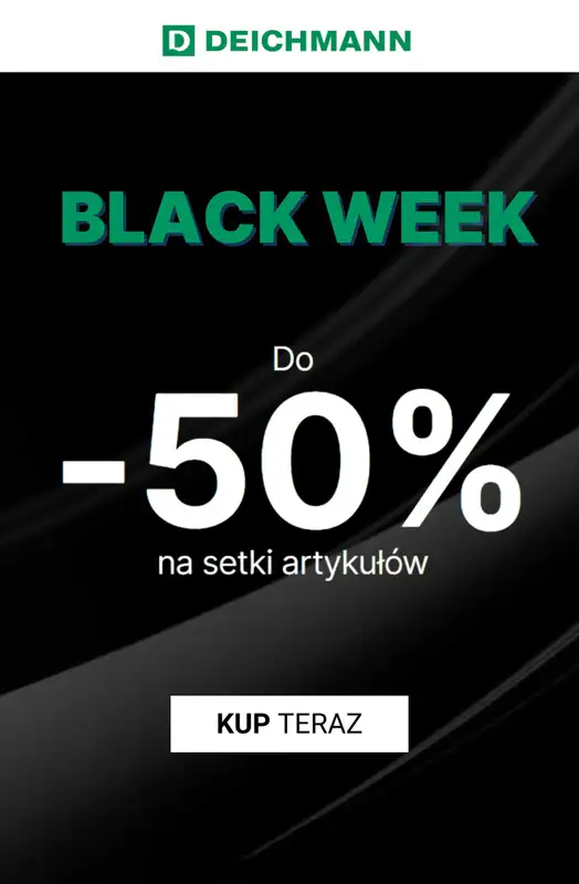 Deichmann - gazetka promocyjna Do -50% Black Week od czwartku 20.11 do poniedziałku 01.12