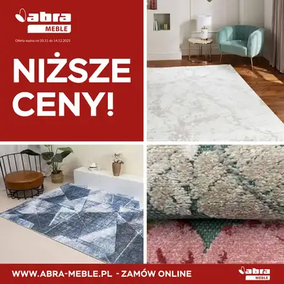 Abra Meble - gazetka promocyjna Niższe ceny na dywany od czwartku 20.11 do niedzieli 14.12