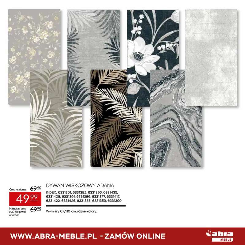 Abra Meble - gazetka promocyjna Niższe ceny na dywany od czwartku 20.11 do niedzieli 14.12 - strona 3