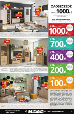Black Red White - gazetka promocyjna Black Weeks do -60% na setki mebli i dodatków od poniedziałku 17.11 do niedzieli 30.11 - strona 3