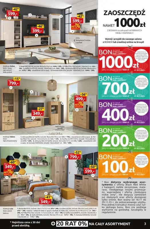Black Red White - gazetka promocyjna Black Weeks do -60% na setki mebli i dodatków od poniedziałku 17.11 do niedzieli 30.11 - strona 3