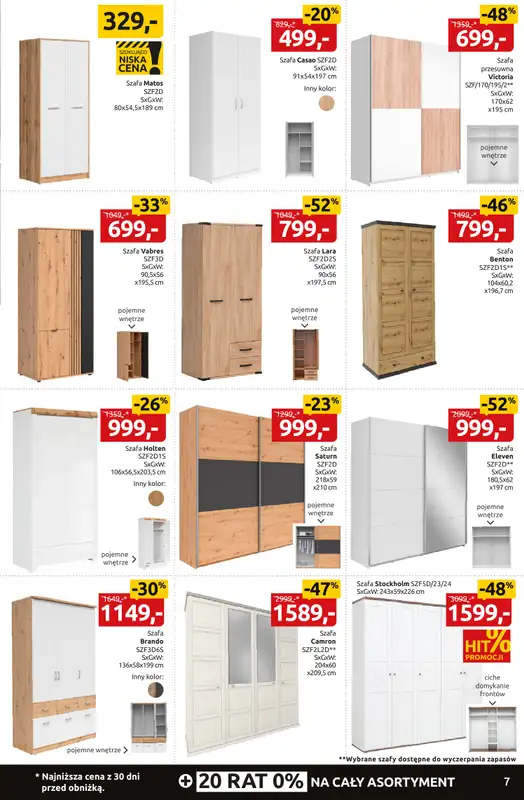 Black Red White - gazetka promocyjna Black Weeks do -60% na setki mebli i dodatków od poniedziałku 17.11 do niedzieli 30.11 - strona 7