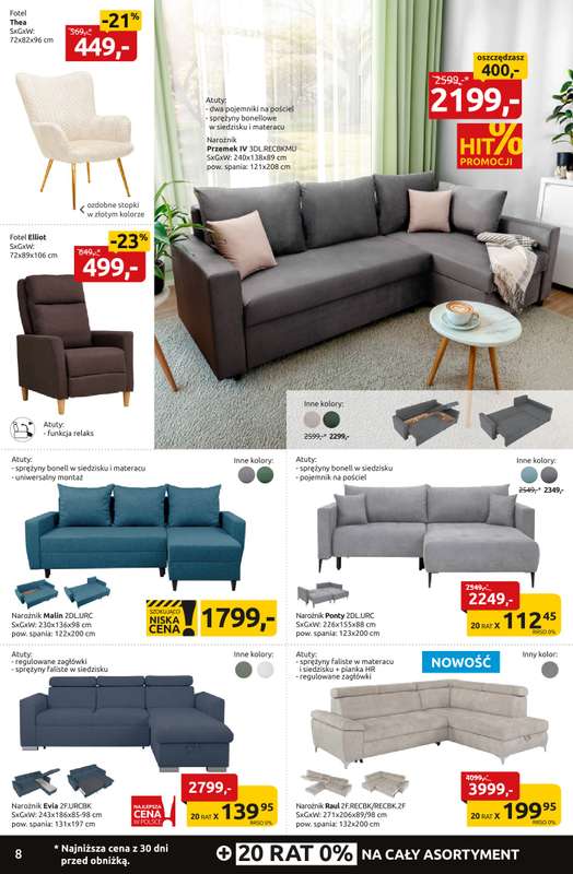 Black Red White - gazetka promocyjna Black Weeks do -60% na setki mebli i dodatków od poniedziałku 17.11 do niedzieli 30.11 - strona 8