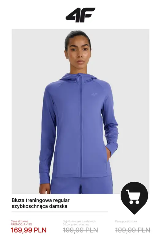 4F - gazetka promocyjna Ubrania na fitness i trening dla niej w SUPER cenach! od czwartku 20.11  - strona 13