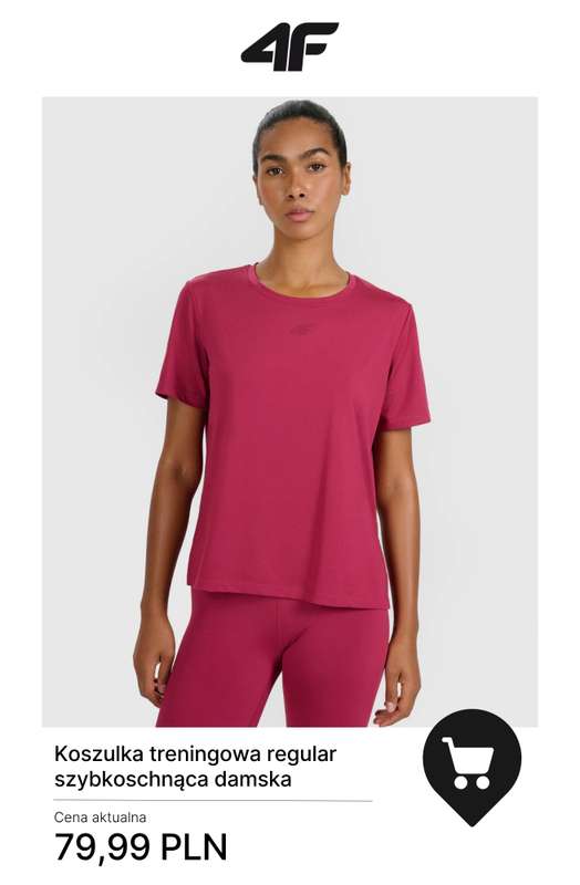 4F - gazetka promocyjna Ubrania na fitness i trening dla niej w SUPER cenach! od czwartku 20.11  - strona 10
