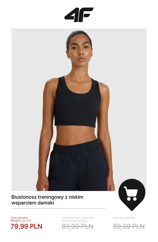 4F - gazetka promocyjna Ubrania na fitness i trening dla niej w SUPER cenach! od czwartku 20.11  - strona 2