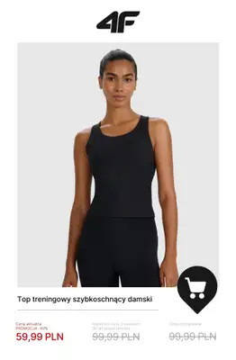 4F - gazetka promocyjna Ubrania na fitness i trening dla niej w SUPER cenach! od czwartku 20.11  - strona 4
