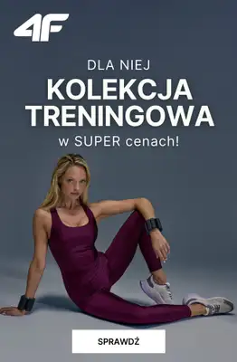 4F - gazetka promocyjna Ubrania na fitness i trening dla niej w SUPER cenach! od czwartku 20.11 