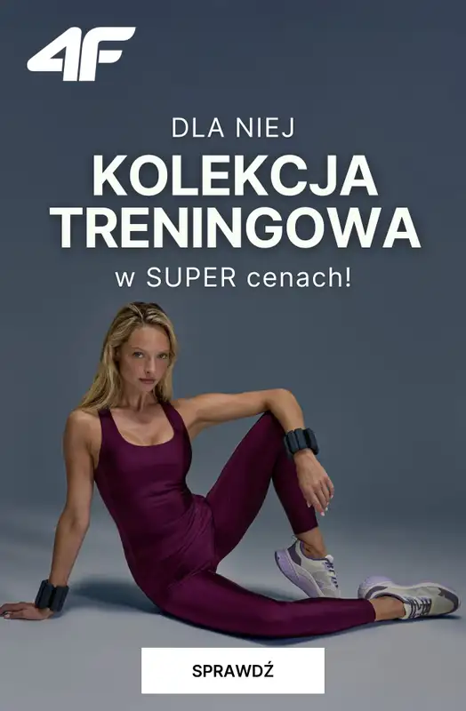 4F - gazetka promocyjna Ubrania na fitness i trening dla niej w SUPER cenach! od czwartku 20.11 