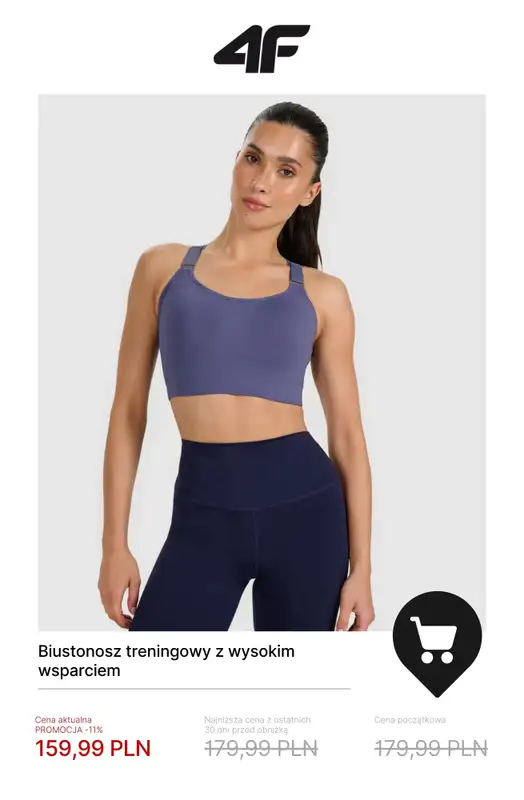 4F - gazetka promocyjna Ubrania na fitness i trening dla niej w SUPER cenach! od czwartku 20.11  - strona 11