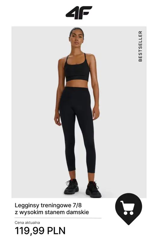 4F - gazetka promocyjna Ubrania na fitness i trening dla niej w SUPER cenach! od czwartku 20.11  - strona 3