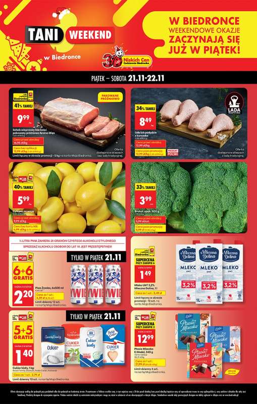 Biedronka - gazetka promocyjna Tani Weekend od piątku 21.11 do soboty 22.11