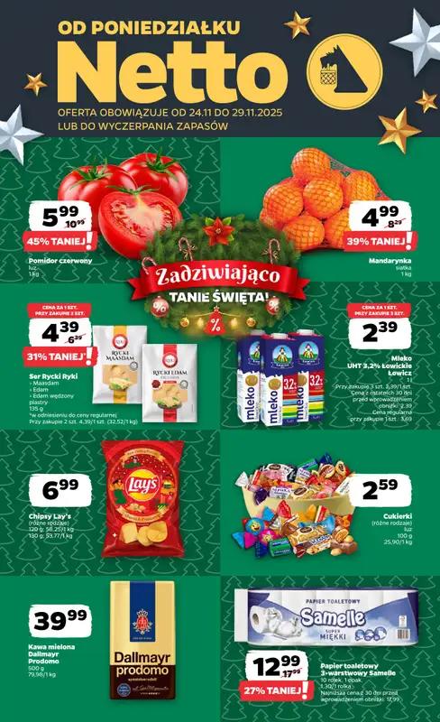 Netto - gazetka promocyjna Gazetka Spożywcza od poniedziałku 24.11 do soboty 29.11