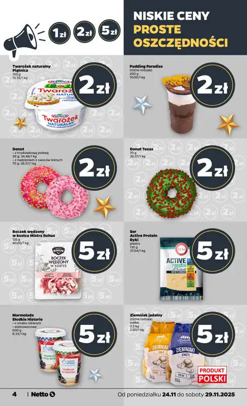Netto - gazetka promocyjna Gazetka Spożywcza od poniedziałku 24.11 do soboty 29.11 - strona 4
