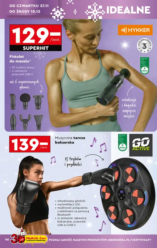 Biedronka - gazetka promocyjna Okazje tygodnia od 22.11 od soboty 22.11 do środy 10.12 - strona 48