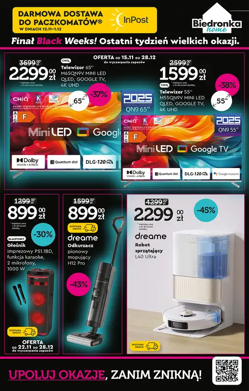 Biedronka - gazetka promocyjna Okazje tygodnia od 22.11 od soboty 22.11 do środy 10.12 - strona 57