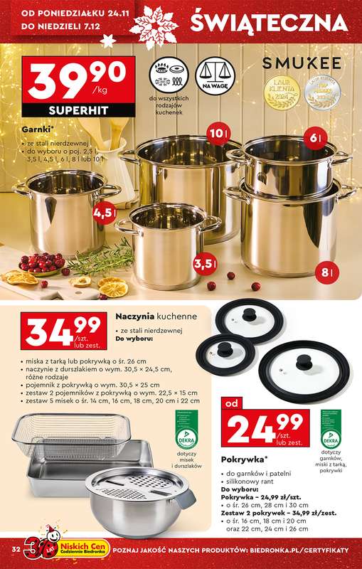Biedronka - gazetka promocyjna Okazje tygodnia od 22.11 od soboty 22.11 do środy 10.12 - strona 34