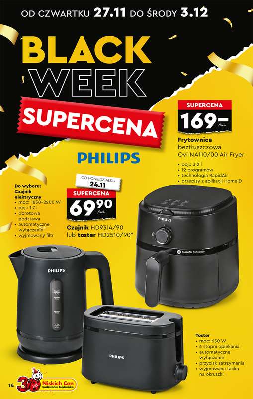 Biedronka - gazetka promocyjna Okazje tygodnia od 22.11 od soboty 22.11 do środy 10.12 - strona 16