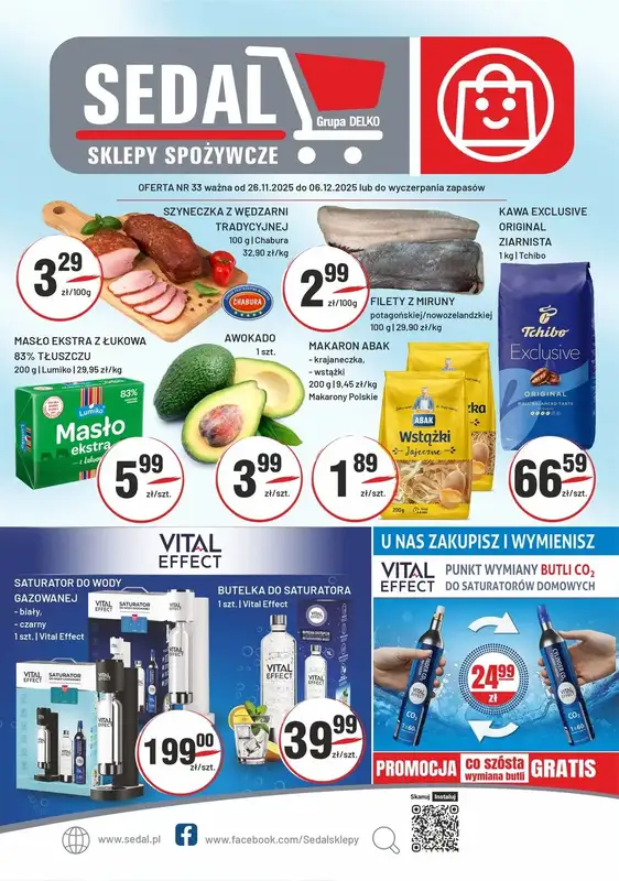 Sedal - gazetka promocyjna Gazetka od środy 26.11 do soboty 06.12
