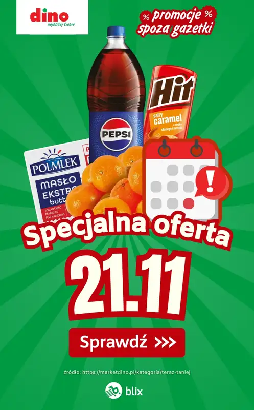 Dino - gazetka promocyjna Specjalna oferta na 21.11.2025 - promocje spoza gazetki od piątku 21.11 do piątku 21.11