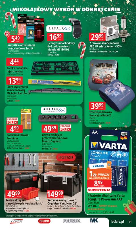 Leclerc - gazetka promocyjna Oferta E.Leclerc I Mikołajkowy wybór w dobrej cenie od wtorku 25.11 do niedzieli 07.12 - strona 31