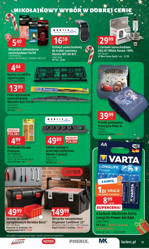 Leclerc - gazetka promocyjna Oferta E.Leclerc I Mikołajkowy wybór w dobrej cenie od wtorku 25.11 do niedzieli 07.12 - strona 31